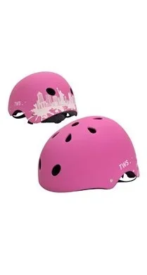 TWS York Hjälm 55-58 Rosa/Vit Billigare