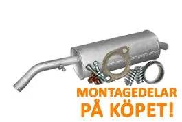 Utförsäljning Bakre ljuddämpare Citroën C2 1.4i (2006 och framåt ) Polmo
