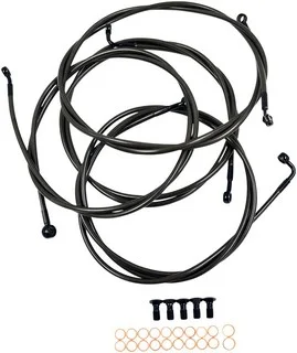 Utförsäljning La Choppers Cable And Brake Line Kit Midnight Black For 12"-14" Ape Ha
