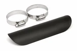 Universal Smooth Heat Shield 7" Long Black 1-3/4" Exhaust Pipes Rabatter